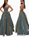 Shiny V Neck A-line Party Dress Long Prom Dresses to Impress ,WGP1524