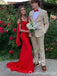 Gorgeous Off Shoulder Red Sweetheart Mermaid Long Party Dress Prom Dresses,WGP1733