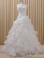 Strapless Ruffles Sweetheart A-line Ball Gown Party Dress Long Prom Dresses to Impress ,WGP1477