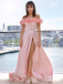 Gorgeous Blushing Pink Floral A-line Party Dress Long Prom Dresses to Impress ,WGP1651