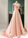 Gorgeous Blushing Pink Floral A-line Party Dress Long Prom Dresses to Impress ,WGP1651