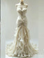 Ivory Strapless Mermaid Evening Gown Maxi Long Evening Party Prom Dresses ,WGP1150