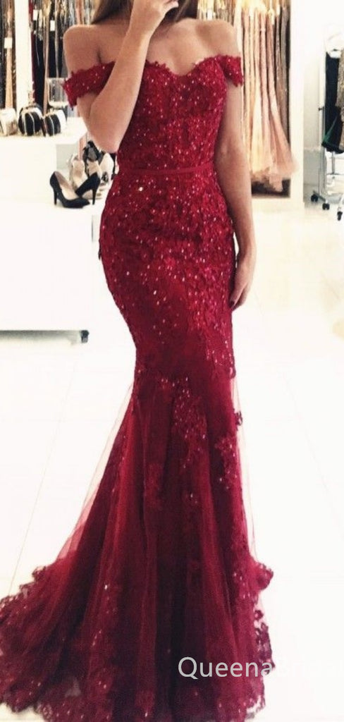 Sexy Sparkle Sweetheart Off-the-shoulder Mermaid Evening Gown Long Formal Dresses Prom Dresses , WGP750