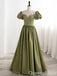 Elegant Green Illusion Sweetheart A-line Long Party Dress Prom Dresses,WGP1742