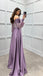 Sweetheart Long Sleeves A-line Long Prom Dresses to Impress with Slit ,WGP1361