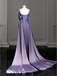 Elegant Purple Off the Shoulder A-line Party Dress Long Prom Dresses to Impress ,WGP1559