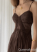 Gorgeous Shiny Brown Spaghetti Straps A-line Party Dress Long Prom Dresses to Impress ,WGP1661