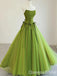 Green Strapless A-line Lace up Back Party Dress Long Prom Dresses to Impress ,WGP1493