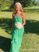 Simple Halter Green A-line Long Party Dress Long Prom Dresses to Impress ,WGP1414