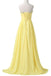 Strapless Beaded Yellow Sweetheart A-line Long Party Dress Prom Dresses,WGP1748