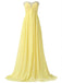 Strapless Beaded Yellow Sweetheart A-line Long Party Dress Prom Dresses,WGP1748