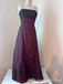 Sexy Burgundy Pleats Spaghetti Straps Lace up Back Party Dress Long Prom Dresses to Impress ,WGP1668