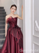 Stunning Strapless A-line Lace up Back Party Dress Long Prom Dresses to Impress ,WGP1497