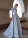 Stylish Light Blue One Shoulder A-line Party Dress Long Prom Dresses to Impress ,WGP1502