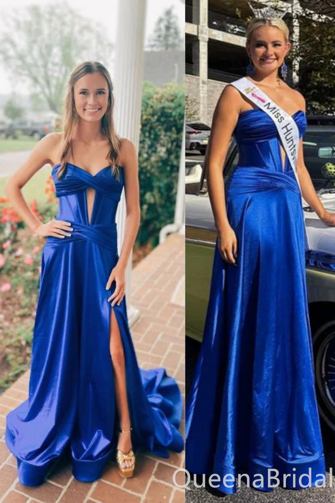 Gorgeous Strapless Sweetheart A-line Party Dress Long Prom Dresses to Impress ,WGP1674