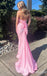 Deep V-neck Mermaid Open Back Evening Gown Long Prom Dresses ,WGP615