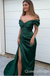 Sexy Green Sweetheart Off-the-shoulder High Slit Sheath Evening Gown Long Prom Dresses,WGP735