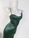 Green Mermaid Spaghetti Straps Party Dress Long Prom Dresses to Impress ,WGP1504