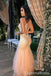 Light Pink V Neck Mermaid Beaded Evening Gown Long Evening Party Prom Dresses ,WGP1284