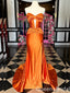 Elegant Strapless Sweetheart Mermaid Side Slit Party Dress Long Prom Dresses to Impress ,WGP1682