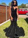 Gorgeous Shiny Black Strapless Sweetheart Mermaid Long Party Dress Prom Dresses,WGP1764