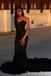 Gorgeous Shiny Black Strapless Sweetheart Mermaid Long Party Dress Prom Dresses with Trailing,WGP1765