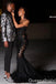 Gorgeous Shiny Black Strapless Sweetheart Mermaid Long Party Dress Prom Dresses with Trailing,WGP1765