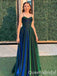 Stunning Green A-line Spaghetti Straps Party Dress Long Prom Dresses to Impress ,WGP1505