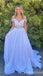 Elegant Lilac Off Shoulder Sweetheart Beaded A-line Long Party Dress Prom Dresses ,WGP1770