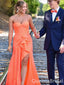 Gorgeous Orange Strapless Mermaid Party Dress Long Prom Dresses to Impress ,WGP1507