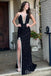 Gorgeous Strapless Sheath Plunging Side Slit Party Dress Long Prom Dresses to Impress ,WGP1509