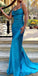 Sexy Blue Mermaid Spaghetti Straps Maxi Long Party Prom Dresses,Evening Dresses,WGP390