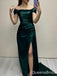 Sexy Green Sheath Off Shoulder Side Slit Party Prom Dresses,Evening Dresses,WGP337