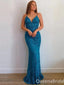 Sexy Mermaid Spaghetti Straps Maxi Long Party Prom Dresses,Evening Dresses,WGP342