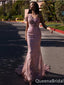 Sexy Pink Mermaid One Shoulder Maxi Long Party Prom Dresses Online,WGP317