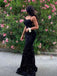 Sexy Black Mermaid Spaghetti Straps Party Prom Dresses,Evening Dresses,WGP365