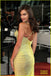 Sexy Yellow Mermaid Spaghetti Straps Party Prom Dresses,Evening Dresses,WGP355