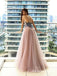 2025 Sparkly Delicate Illusion Neck with Appliques Beading  Prom Dresses, QB0571