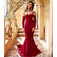 Sexy Red Mermaid Long Sleeves Maxi Long Prom Party Dresses,WGP280