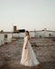Romantic Scoop Half Sleeve Lace Backless Long Cheap Wedding Dresses, WDS0051