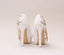 Handmade High Heels Round Toe Pearls Crystal Wedding Shoes, S0038