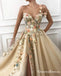 Flower Shoulder Side Slit Cute Long Evening Prom Dresses, Evening Party Prom Dresses, PDS0058