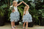 New Arrival Round Neck Navy Blue Tulle A-line Long Cheap Flower Girl Dresses, FGS0014