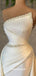 Graceful Ivory Satin Strapless Pleats With Pearls A-line Evening Gowns Prom Dresses , QBP013