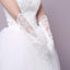 Bridal Gloves, White Satin Long Full Finger Bridal Gloves, Lace Wedding Gloves, Wedding Accessory, TYP0555