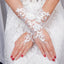 White Short Finger Rhinestone Wedding Gloves, Women Bridal Gloves, TYP0639