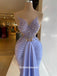 Gorgeous Rhinestones Beads Strapless Backless Mermaid Pleating Soft Satin Evening Gowns Prom Dresses, WGP236