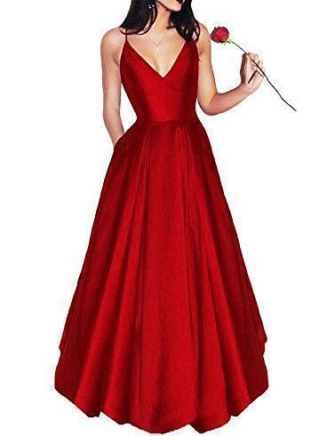 A-line V-neck Spaghetti Strap Burgundy Prom Dresses Long Formal Evening Ball Gowns, QB0338