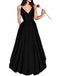 A-line V-neck Spaghetti Strap Burgundy Prom Dresses Long Formal Evening Ball Gowns, QB0338