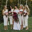 Mermaid One Shoulder White Side Slit Cheap Bridesmaid Dresses, BDS0100